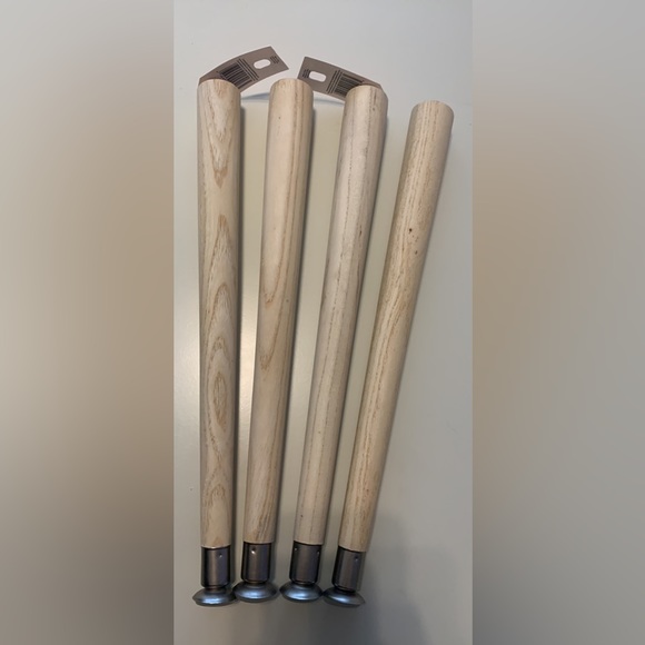 Wooden Furniture Feet - Set of 4 Brown 16 Inch Tapered Furniture Leg - Picture 7 of 7